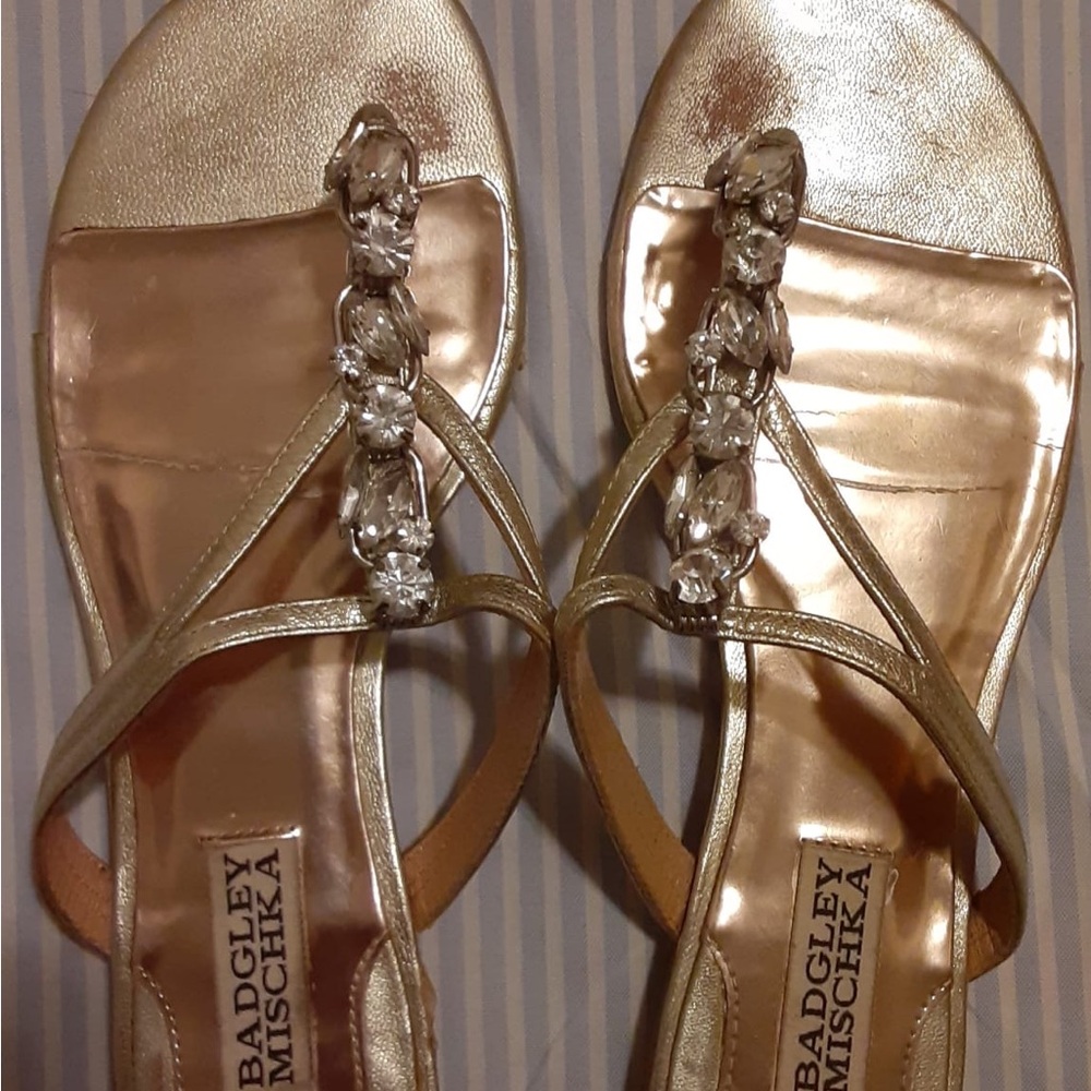 Badgley Mischka Gold Sandals with Elegant Design